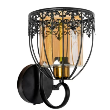 Aplica Canaan, 1*E27, Metal, Negru