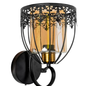 Aplica Canaan, 1*E27, Metal, Negru