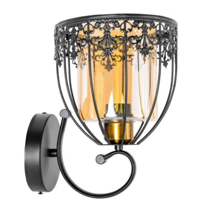 Aplica Canaan, 1*E27, Metal, Negru