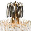 Candelabru Caneis, 4* E14, Metal si Cristal, Auriu, IP.20