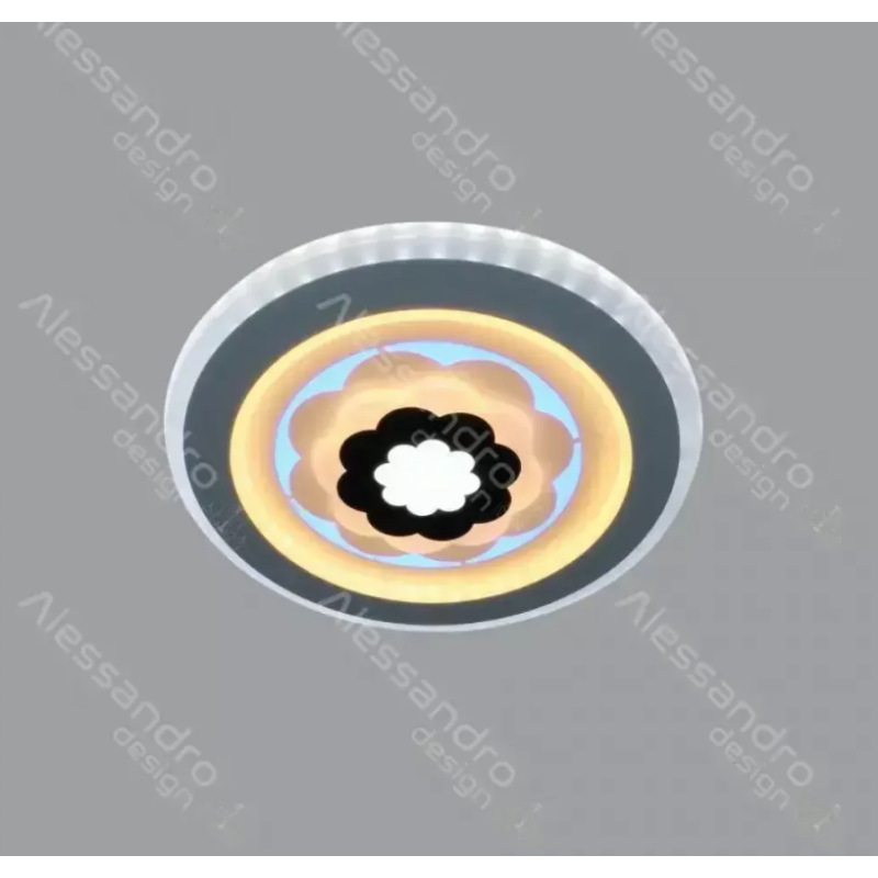 Lustra LED Mati Rotunda Floral Alb 30W