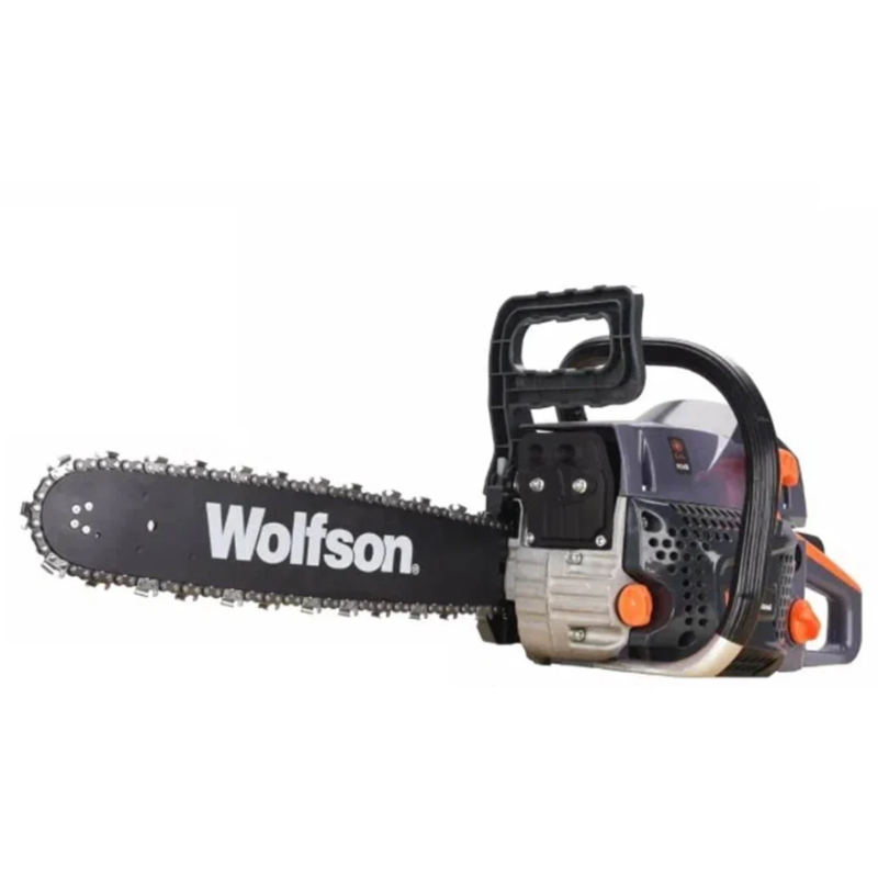 Drujba pe benzina WOLFSON STX-580, 2.6CP, 52CC, 2 lame + 2 lanturi + toporisca fibra Wolfson