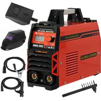 Pachet  Aparat de Sudura tip Invertor, Dawer, MMA 350 , 350 A, accesorii incluse + Masca Sudura Automata cu Reglaj si Cristale