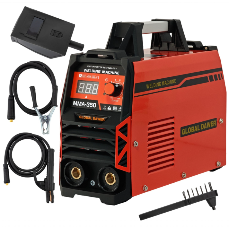 Pachet  Aparat de Sudura tip Invertor, Dawer, MMA 350 , 350 A, accesorii incluse + Masca Sudura Automata cu Reglaj si Cristale