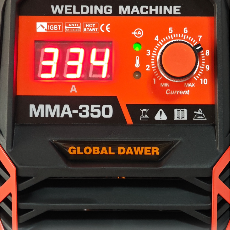 Pachet  Aparat de Sudura tip Invertor, Dawer, MMA 350 , 350 A, accesorii incluse + Masca Sudura Automata cu Reglaj si Cristale