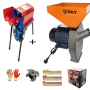 Pachet  Moara cereale, uruiala si stiuleti, 3.5 Kw + Batoza de curatat porumb dubla cu motor inclus, DDT, 1800 W, 500 kg/h