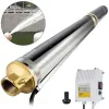Pompa submersibila multietajata de mare adancime DDT, 4SDM10/12, 1500 W, apa curata, carcasa inox-fonta, debit maxim 8000 L/h, inaltime maxima 120m, diametru pompa 100 mm, panou comanda, 15m cablu 4 f