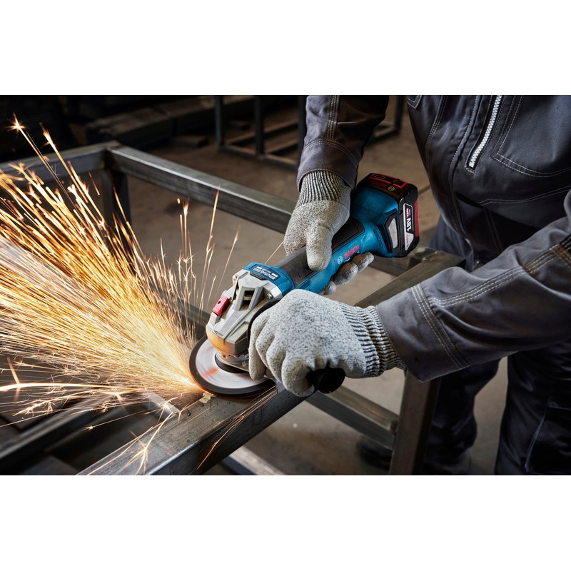 Bosch GWS 18V-8 Polizor unghiular 18V + 2 acumulatori 5Ah + incarcator