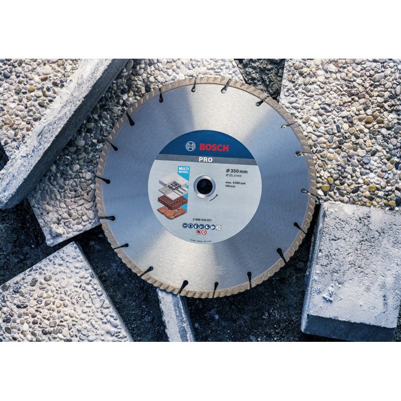 Bosch Disc diamantat PRO Multi Material, 350x25.4x3.3x10mm