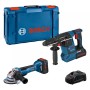 Bosch Kit 2 Scule GBH 18 V-26 Ciocan rotopercutor 2J + GWS 18 V-10 P Polizor unghiular 125mm + 2 Acumulatori Li-Ion 5.5Ah + Incarcator GAL 1880 CV + XL-Boxx