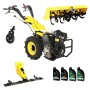 ProGARDEN Pachet Campo U12E Motocultor 12CP +  BC120M Bara cosire 120cm + Roata sustinere + FT90 Freza tractata 90cm + 4L Ulei