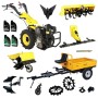 ProGARDEN Pachet Campo U12E Motocultor 12CP + RM500C Remorca 500Kg + BC120M Bara cosire + 3xPlug + FT90 Freza tractata + 2xRoti metalice RM47 + 2xCuple + 4L Ulei