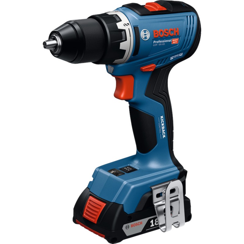Bosch GSR 18V-65 Masina de gaurit si insurubat 63Nm + 2xGBA 18V 5.0Ah + GAL 18V-40 +L-BOXX 136