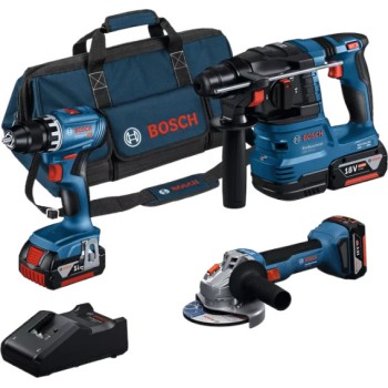 Bosch SET COMBI 18V GSR18V-45 + GWS18V-8 + GBH18V-22 + 3x GBA 18V, 4.0Ah + GAL18