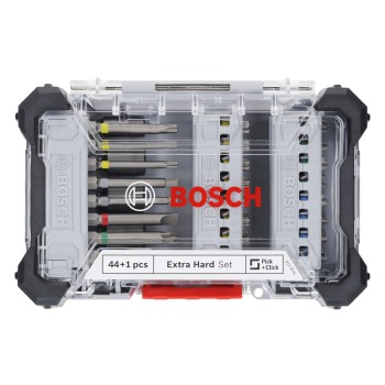 Bosch Set Capete surubelnita Pick and Click, Extra Hard 44+1