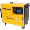 Stager YDE7000TD Generator insonorizat 5kVA, 20A, 3000rpm, monofazat, diesel, pornire electrica