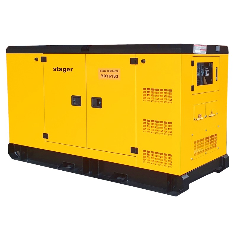 Stager YDY61S3 Generator insonorizat 61kVA, 79A, 1500rpm, trifazat, diesel