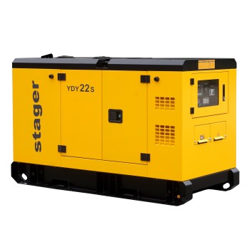 Stager YDY22S Generator insonorizat 22kVA, 87A, 1500rpm, monofazat, diesel