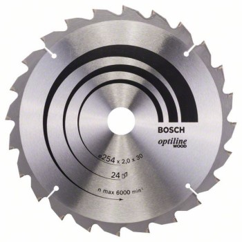 Bosch Panza ferastrau circular Optiline Wood, 254x30x2mm, 24T