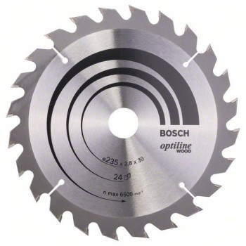 Bosch Panza ferastrau circular Optiline Wood, 235x30x2.8mm, 24T, reductie 25mm
