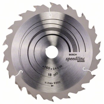 Bosch Panza ferastrau circular Speedline Wood, 160X20x2.2mm, 18T