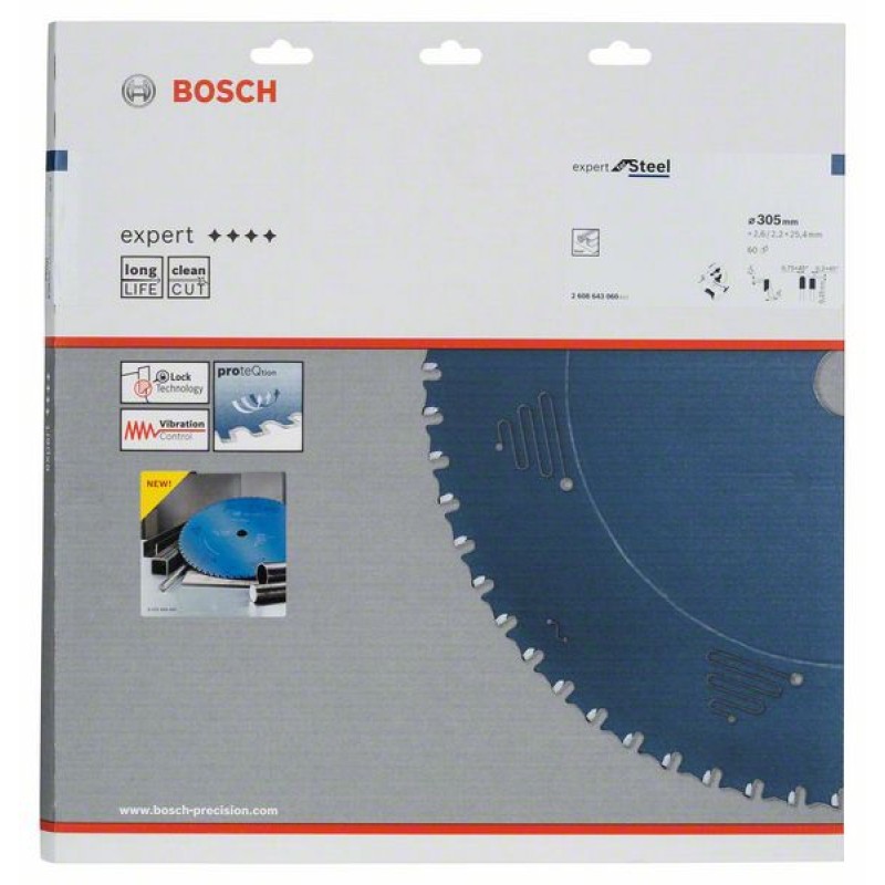 Bosch Panza ferastrau circular Expert for Steel, 305x25.4x2.6mm, 60T