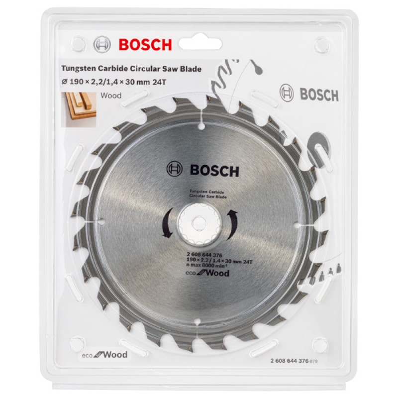 Bosch Disc circular pentru lemn ATB,  2.2/1.4x30x190mm, 24T