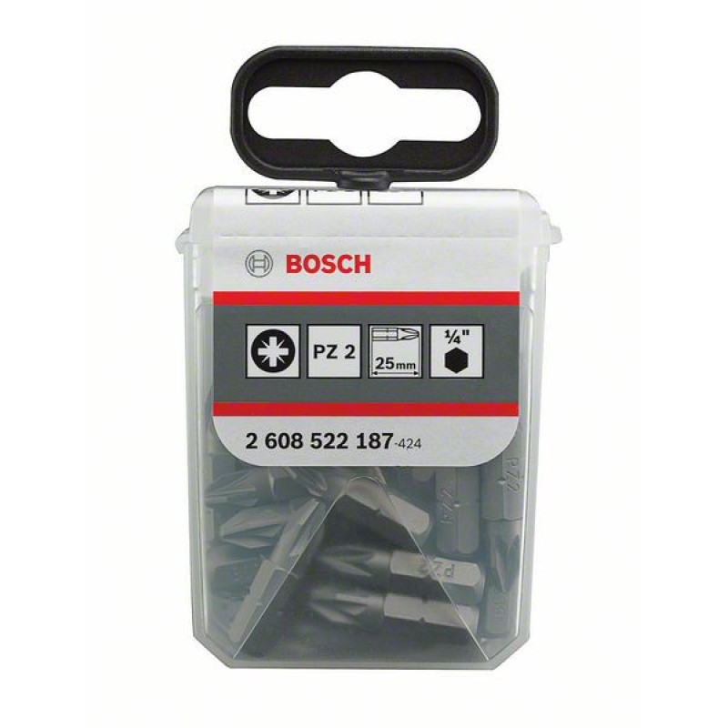 Bosch Cap de surubelnita extra dur PZ 2, 25mm, set 25 buc