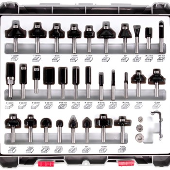 Bosch Set freze de profilat canturi, 30buc, mixte, tijă 8mm