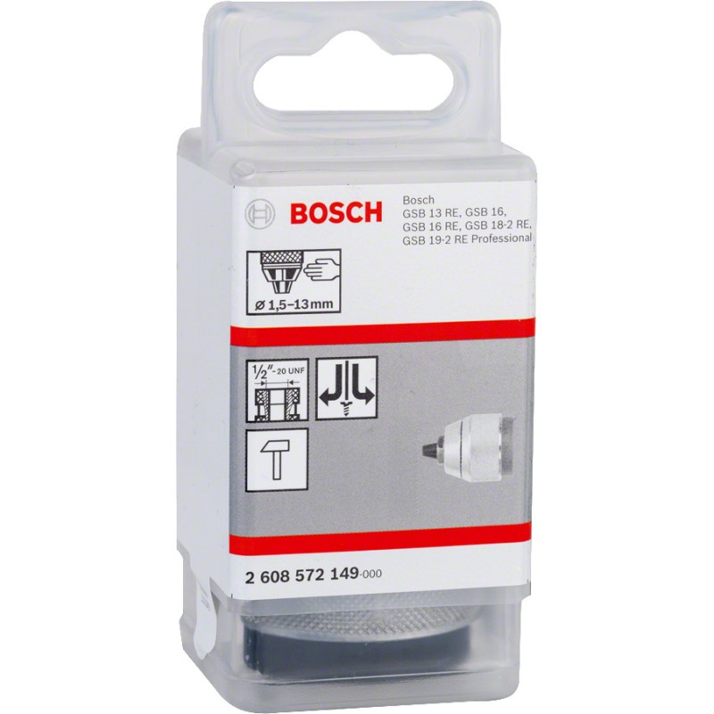 Bosch Mandrina rapida pentru GSB, 1.5-13mm, filet 1/2"