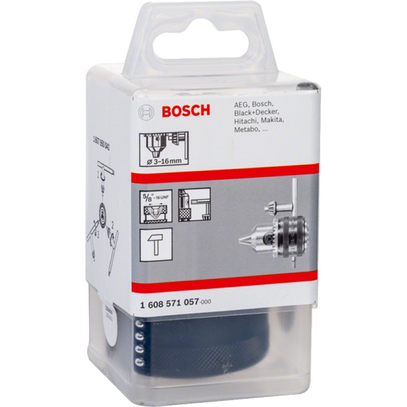 Bosch Mandrina cu cheie 3-16mm, prindere 5/8"