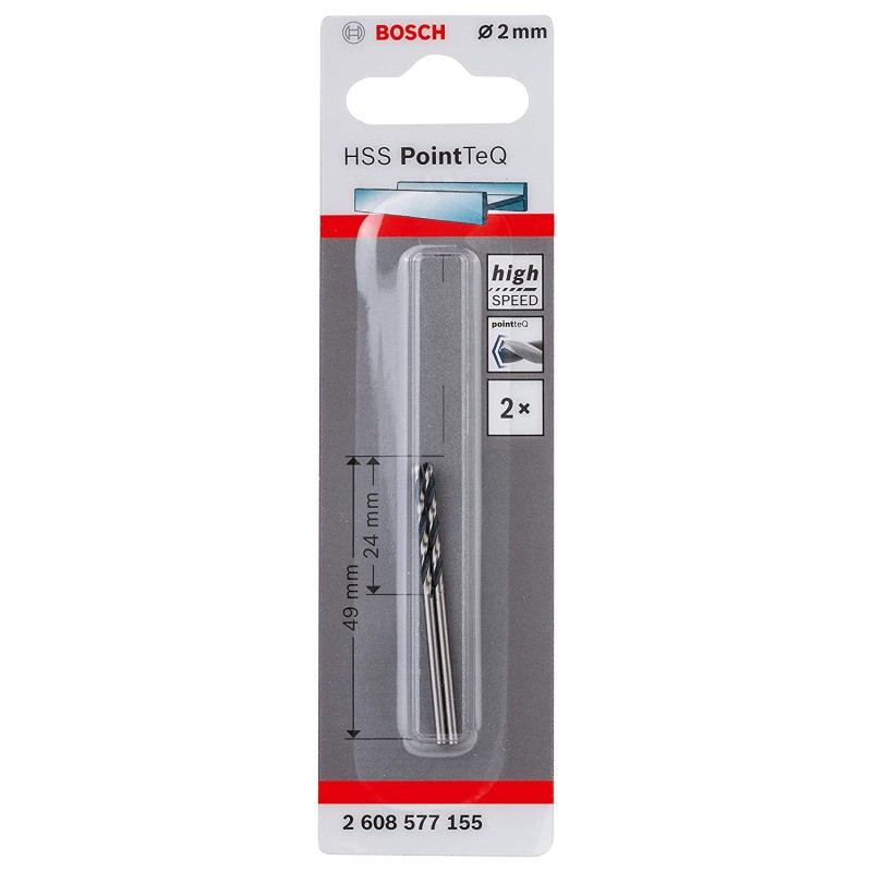 Bosch Set 2 burghie spiral HSS PointTeQ, 2x24mm