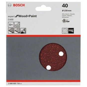 Bosch Set 5buc foi abrazive C430 150mm, 40