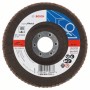 Bosch Disc de slefuire evantai X551, Expert for Metal D=125mm G=80, cu degajare