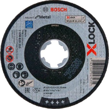 Bosch Disc X-LOCK Expert for Metal 115x2.5x22.23 pentru taieturi drepte A 30 S BF, 115mm