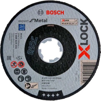 Bosch Disc X-LOCK Expert for Metal 125x2.5x22.23 pentru taieturi drepte A 30 S BF