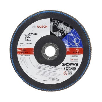 Bosch Disc de slefuire evantai X431, Standard for Metal 125mm, 22,23mm, 120