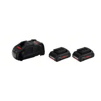 Bosch 2xProCORE 18V + GAL1880CV Set 2 acumulatori Li-Ion, 18V, 4Ah ProCORE + Incarcator rapid de 8Ah