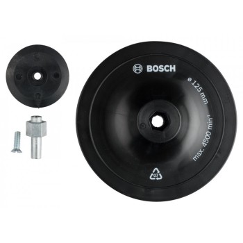 Bosch Disc (taler) suport pentru foi abrazive cu tija de fixare 8 mm, Ø 125 mm pentru GBM