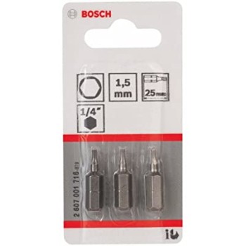 Bosch Set 3 biti HEX1.5 XH, 25mm, 1/4"