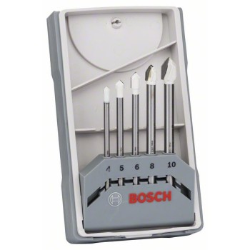 Bosch Set 5 burghie pentru placi ceramice CYL-9, D4-10mm