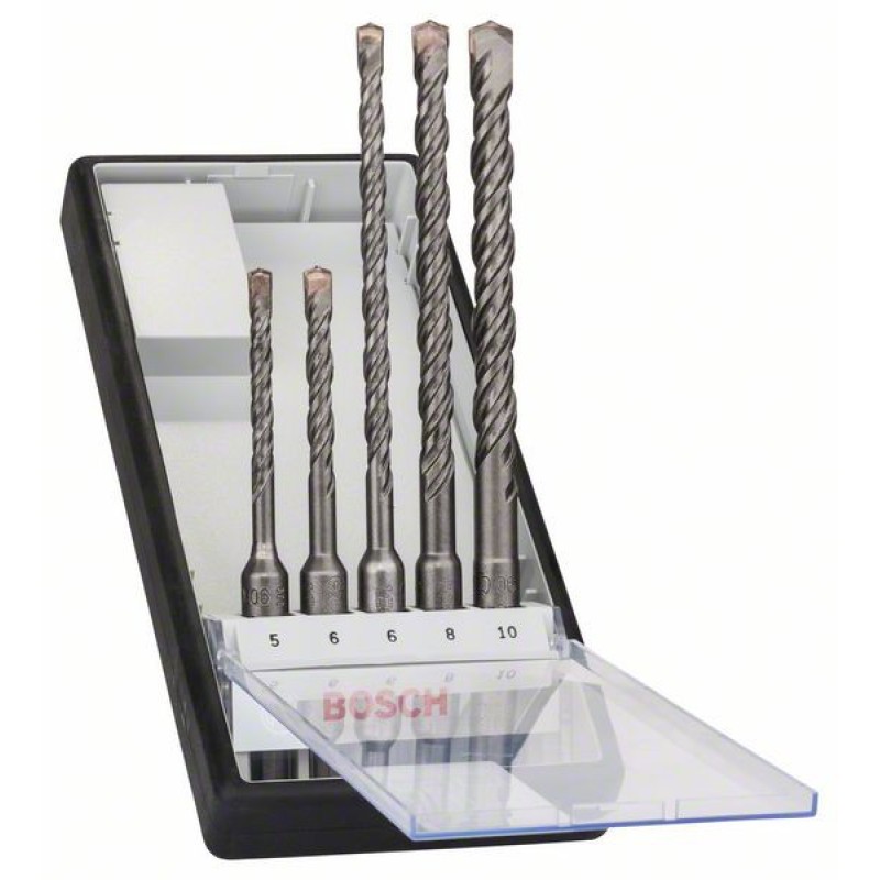 Bosch Set 5 burghie Robust Line pentru gaurire cu percutie, SDS Plus-5, D5-10mm