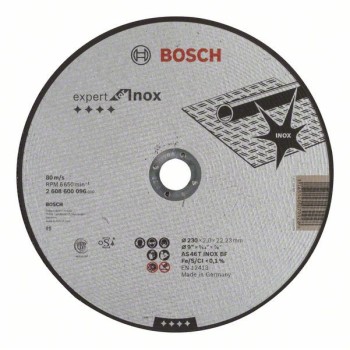 Bosch Disc de taiere drept Expert for Inox AS 46 T INOX BF, 230mm, 2.0mm