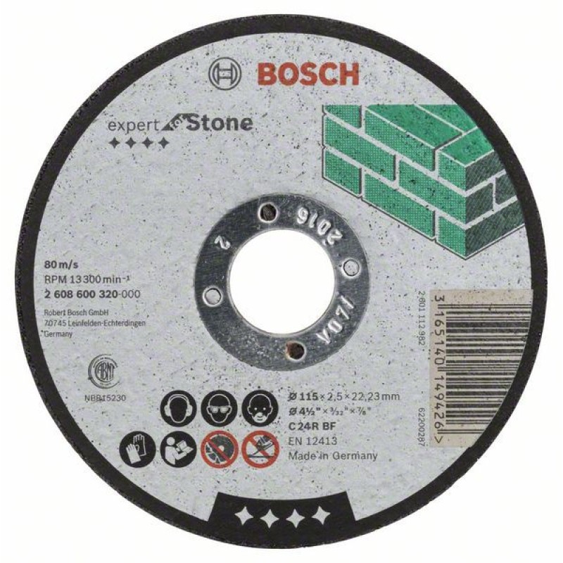 Bosch Disc de taiere drept Expert for Stone C 24 R BF, 115mm, 2.5mm