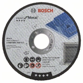 Bosch Disc de taiere drept Expert for Metal A 30 S BF, 115mm, 2.5mm