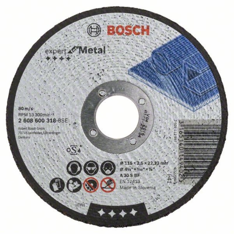 Bosch Disc de taiere drept Expert for Metal A 30 S BF, 115mm, 2.5mm