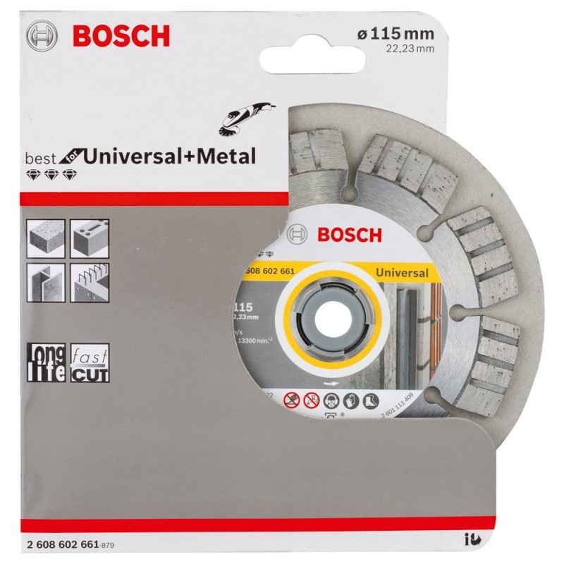 Bosch Disc diamantat Best universal si pentru metal 115x22.23x2.2mm
