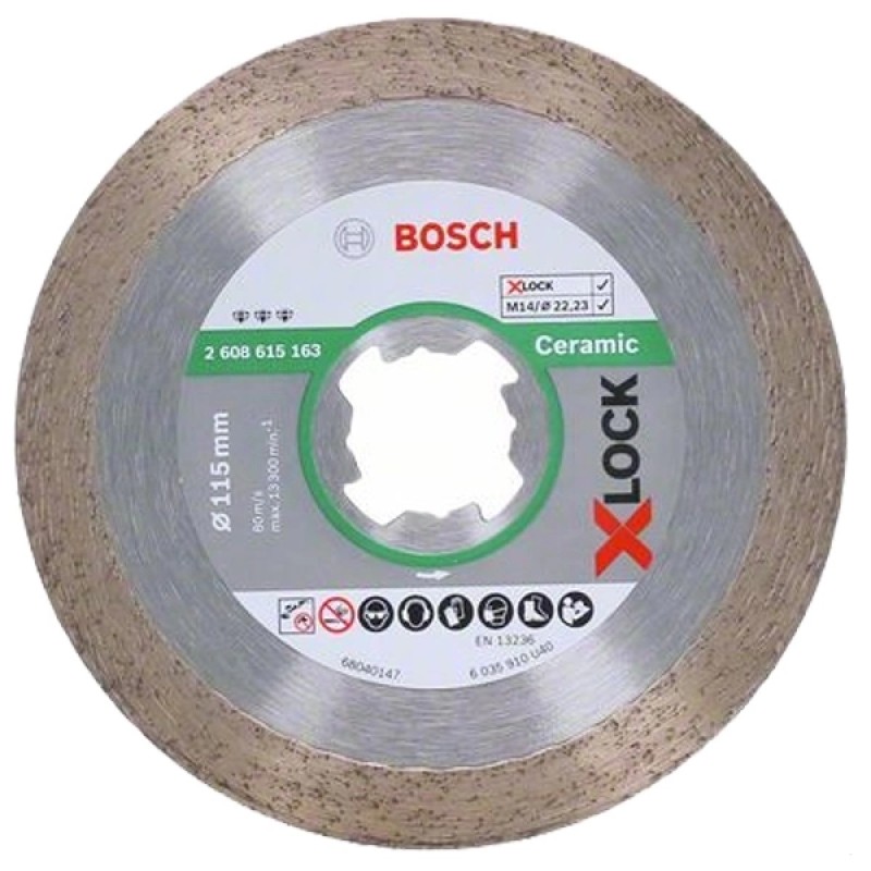 Bosch Disc de taiere diamantat X-LOCK Standard for Ceramic 115x22,23x1,6x7mm