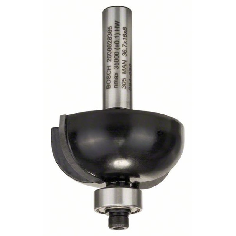 Bosch Freza profilata, 8mm, R1 12mm, D 36.7mm, L 16mm, G 58mm 8mm, R1 12mm, D 3