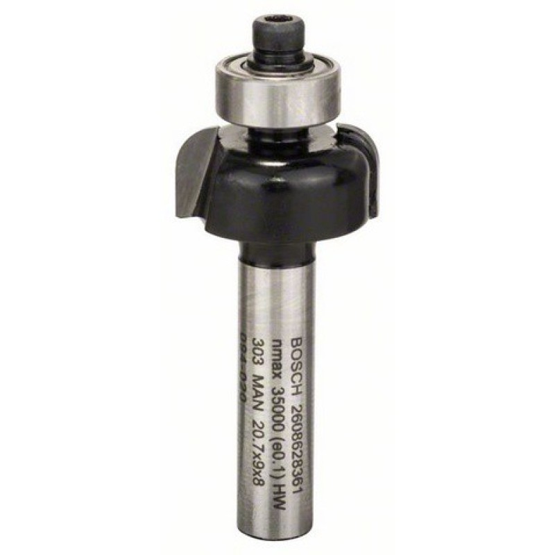 Bosch Freza profilata, 8mm, R1 4mm, D 20,7mm, L 9mm, G 53mm 8mm, R1 4mm, D 20.7